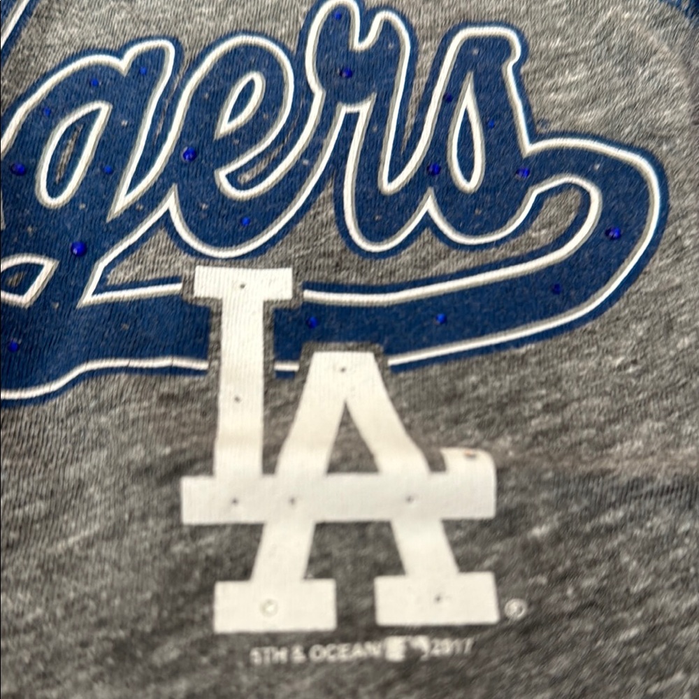 5th & Ocean Blue and Gray Short Sleeve Tee